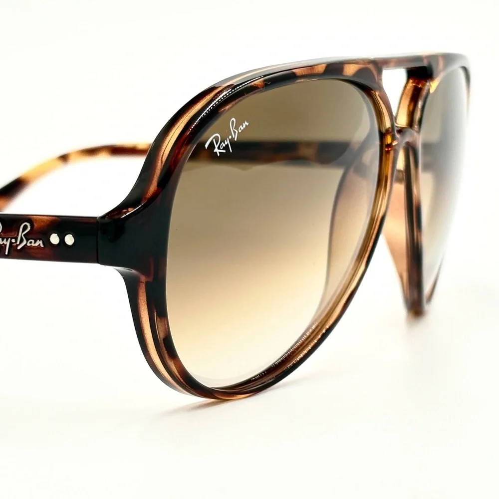 Ray-Ban Cat 5000 Aviator RB4125 Havana Gradient Brown 710/51 59-13-140 - Picture 7 of 13